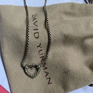 David Yurman Diamond reversible heart necklace